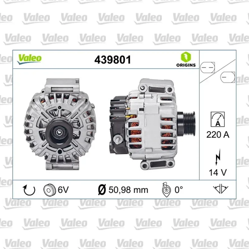 Mercedes-Benz Sprinter 2.1 CDI Alternatör – VALEO 439801