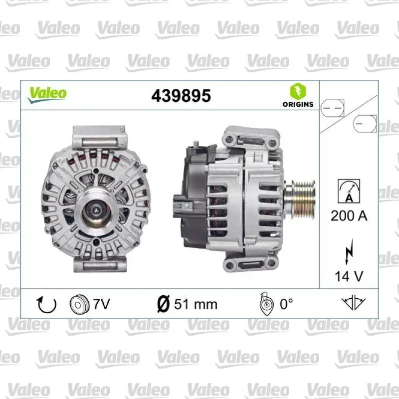 Alternatör VALEO 439895 – Mercedes-Benz Sprinter / CLS 350