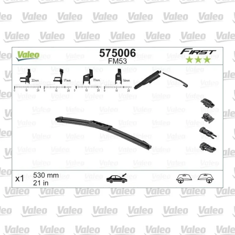 Silecek Süpürgesi Ön 530 mm - 21 inç VALEO 575006
