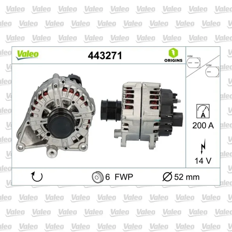 Alternatör VALEO 443271 – Mercedes-Benz C 200