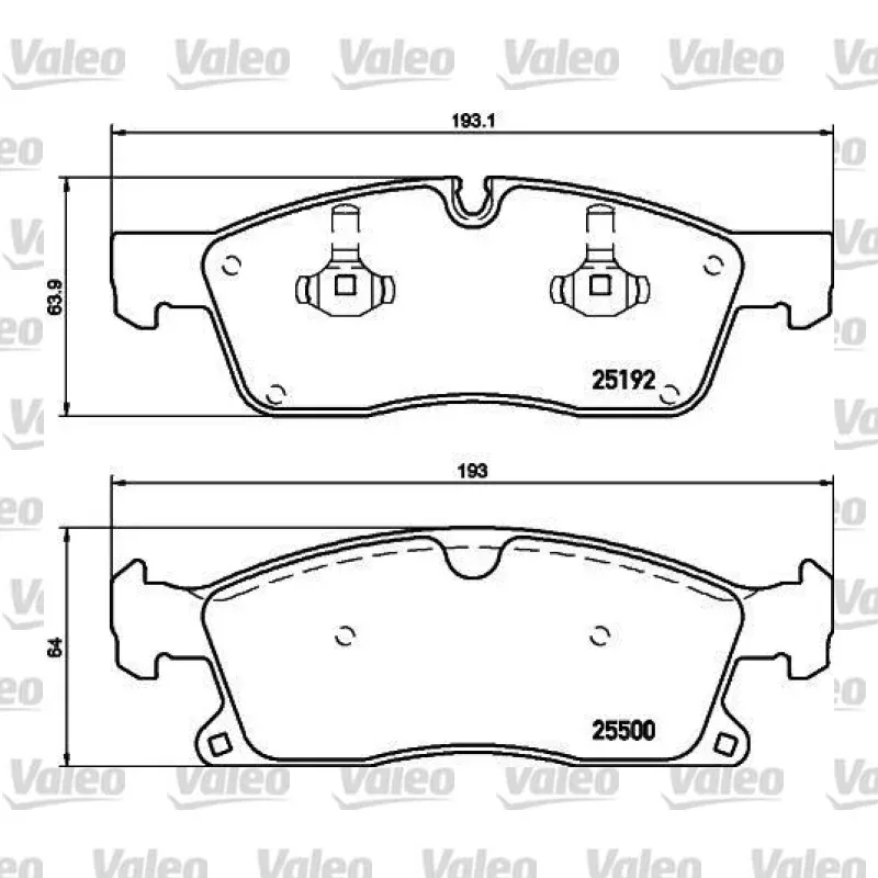 Fren Disk Balata Ön VALEO 670955 – Mercedes-Benz / Alfa Romeo