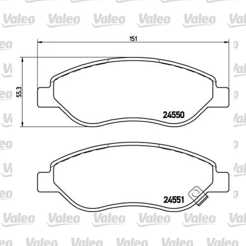 Fren Disk Balata Ön VALEO 670380 – Opel Corsa 1.4 / 1.7 CDTI