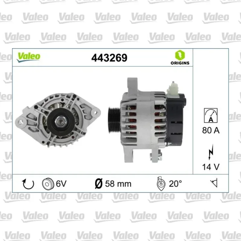 Citroën C1 1.0 Alternatör – VALEO 443269