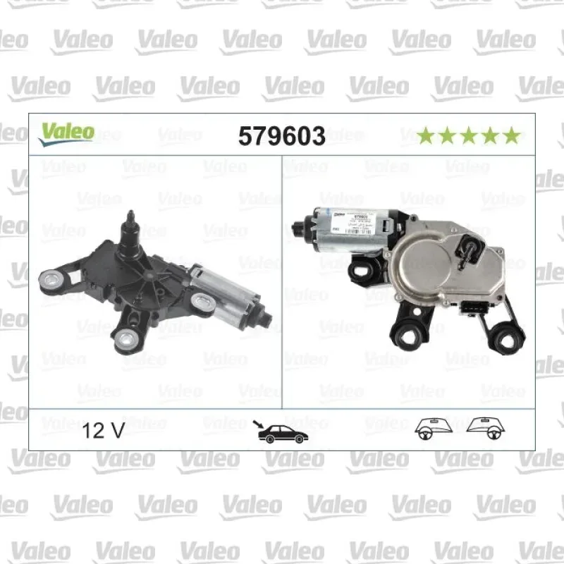 Silecek Mekanizma Motoru Arka VALEO 579603 – Audi A3