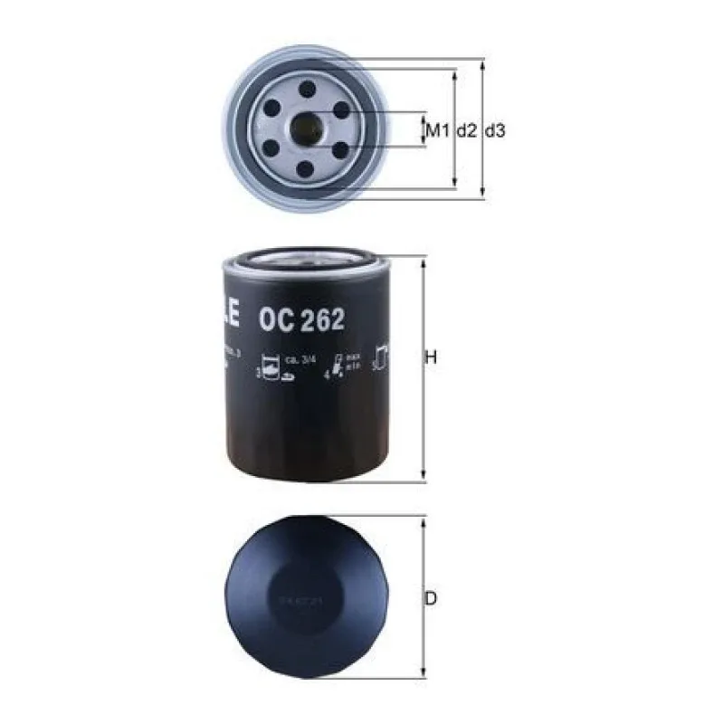 Yağ Filtresi MAHLE OC 262 – SEAT / VW