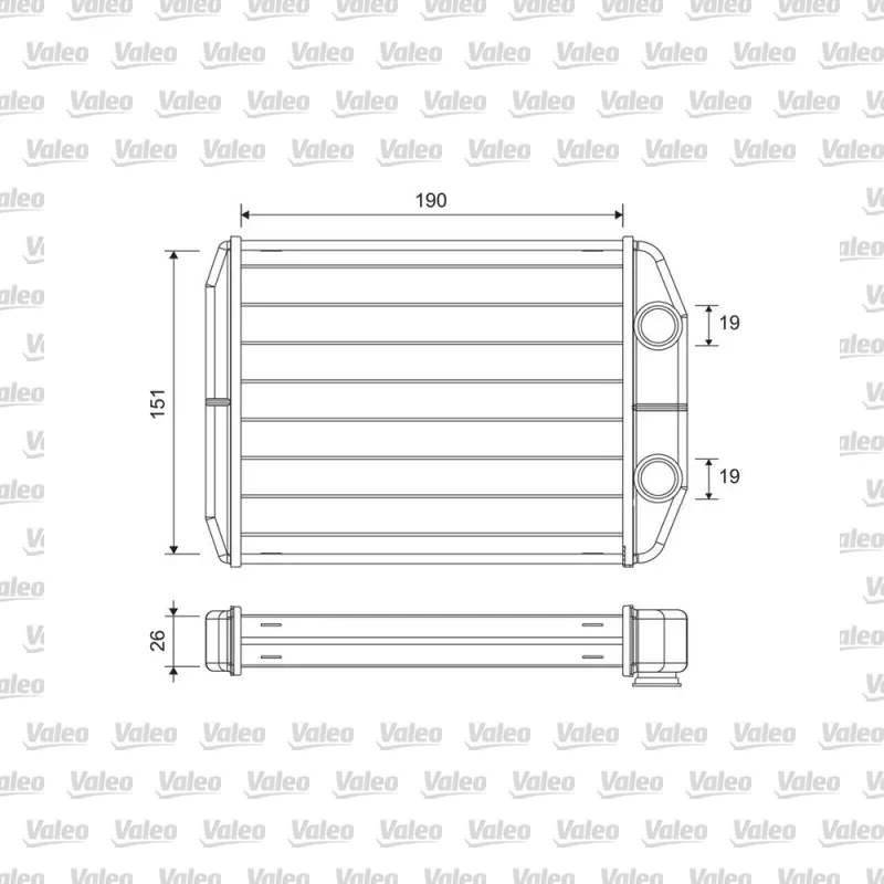 Kalorifer Radyatörü VALEO 811622 – Fiat Panda / 500