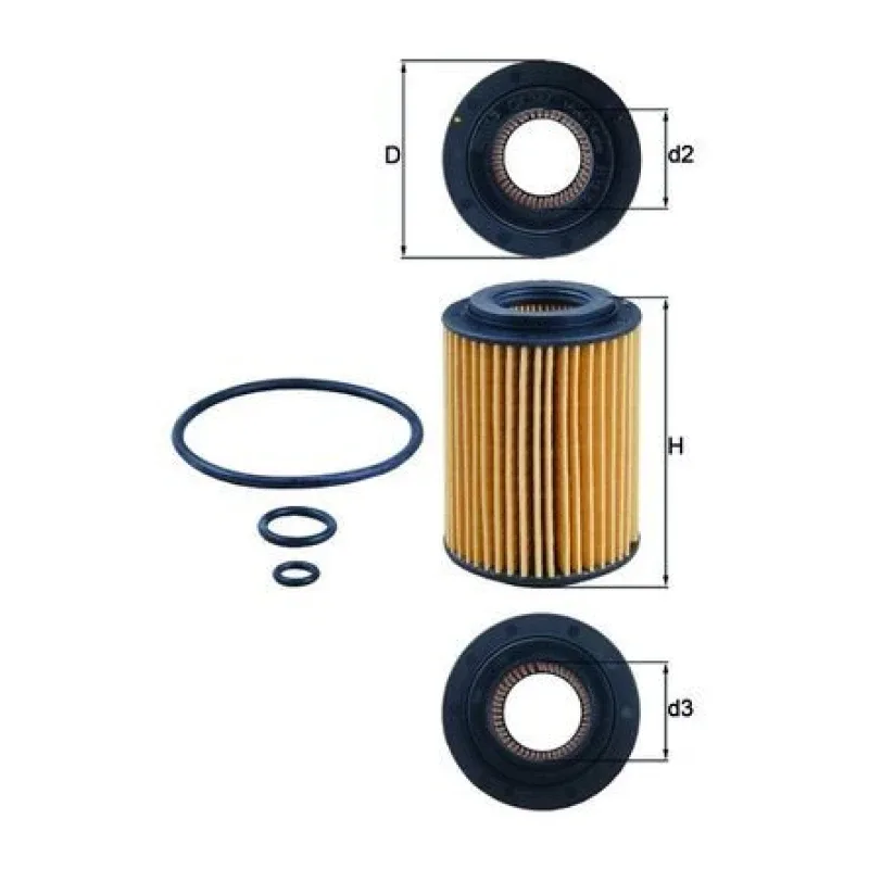 Yağ Filtresi MAHLE OX 347D – HONDA ACCORD / CR-V / CIVIC