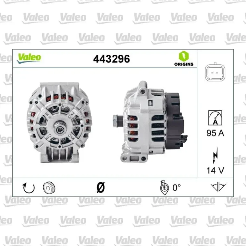 Alternatör VALEO 443296 – Renault / Dacia