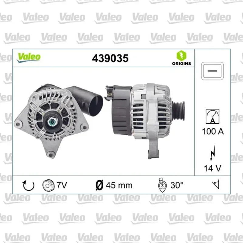 Alternatör VALEO 439035 – BMW 530i / 540i