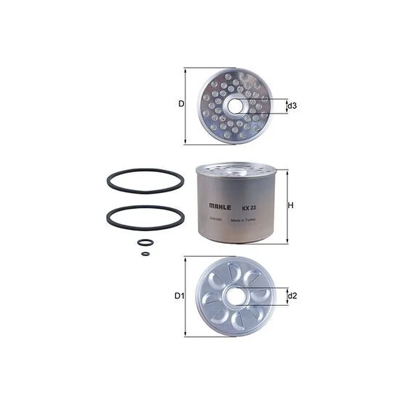 Yakıt Filtresi MAHLE KX 23D – MAN TGS 41.400 / TGX 18.440