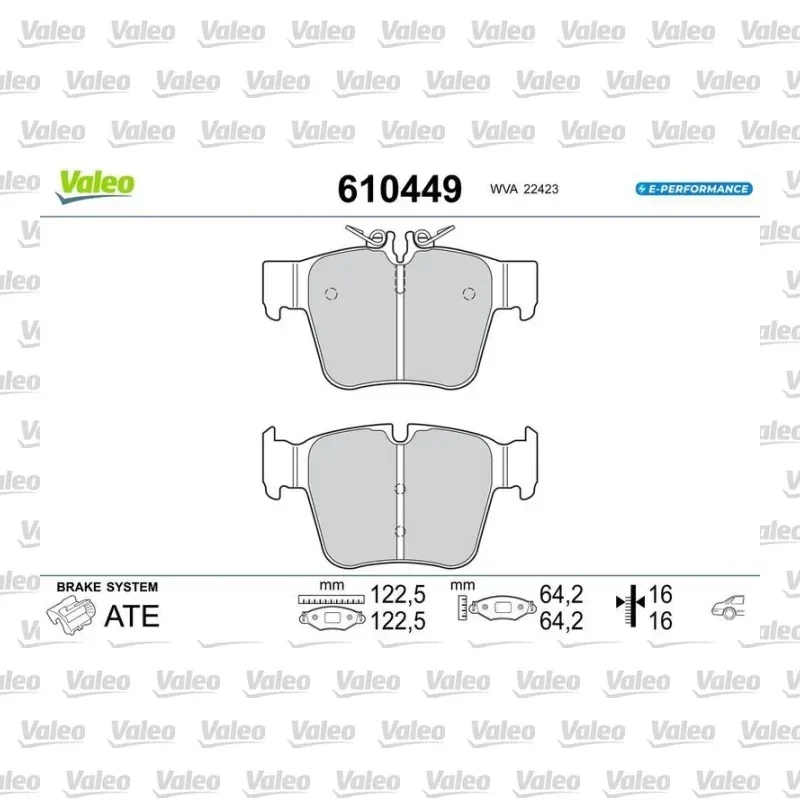 Mercedes-Benz GLC 300 2.0 Hibrit Ön Fren Balatası – VALEO 610449