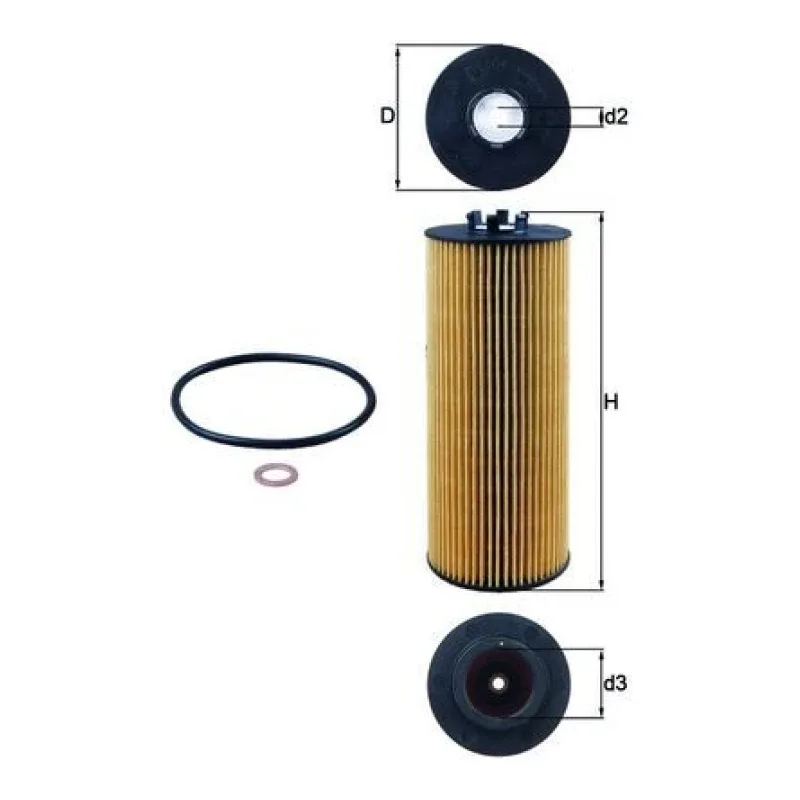 Yağ Filtresi MAHLE OX 164D – AUDI / SKODA / VW