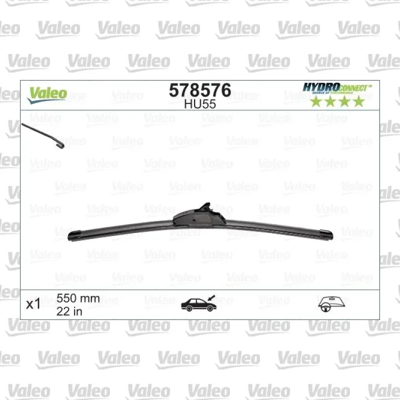 Silecek Süpürgesi Ön 550 mm - 22 inç VALEO 578576