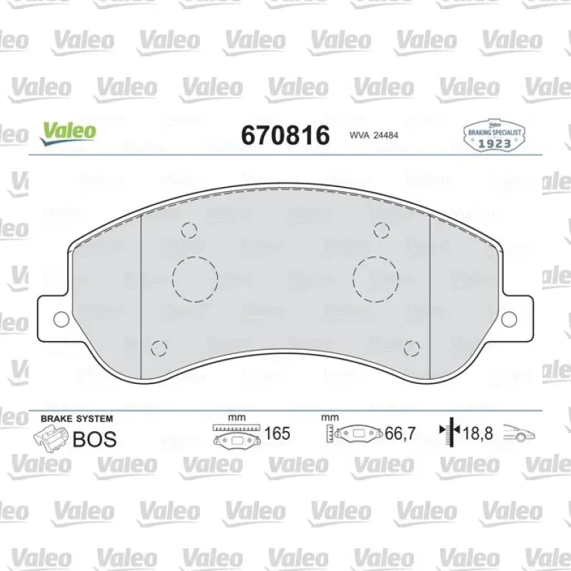 Fren Disk Balata Ön veya Arka VALEO 670816 – Ford Transit