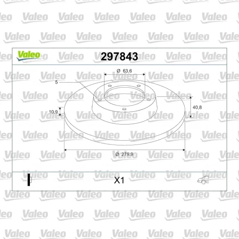 Fren Disk Ayna Arka Sağ ve Sol VALEO 297843 – Ford / Volvo