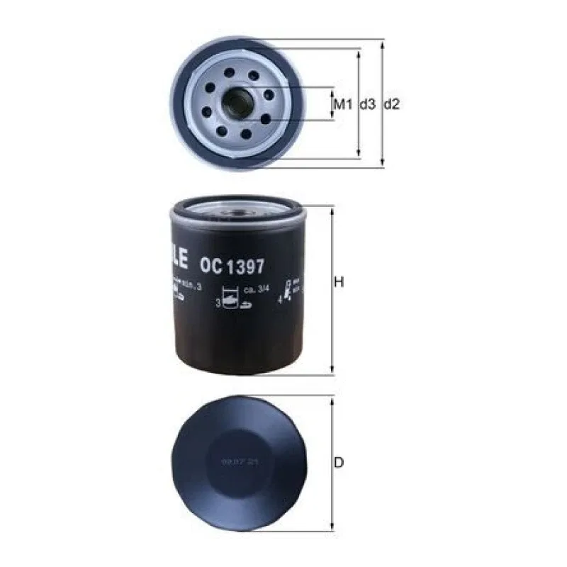 Yağ Filtresi MAHLE OC 1397 – ALFA ROMEO / FIAT / JEEP