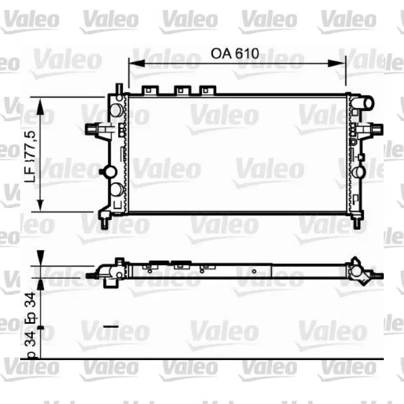 Su Radyatörü VALEO 732550 – Opel Astra 1.7 TD / 2.0 DI