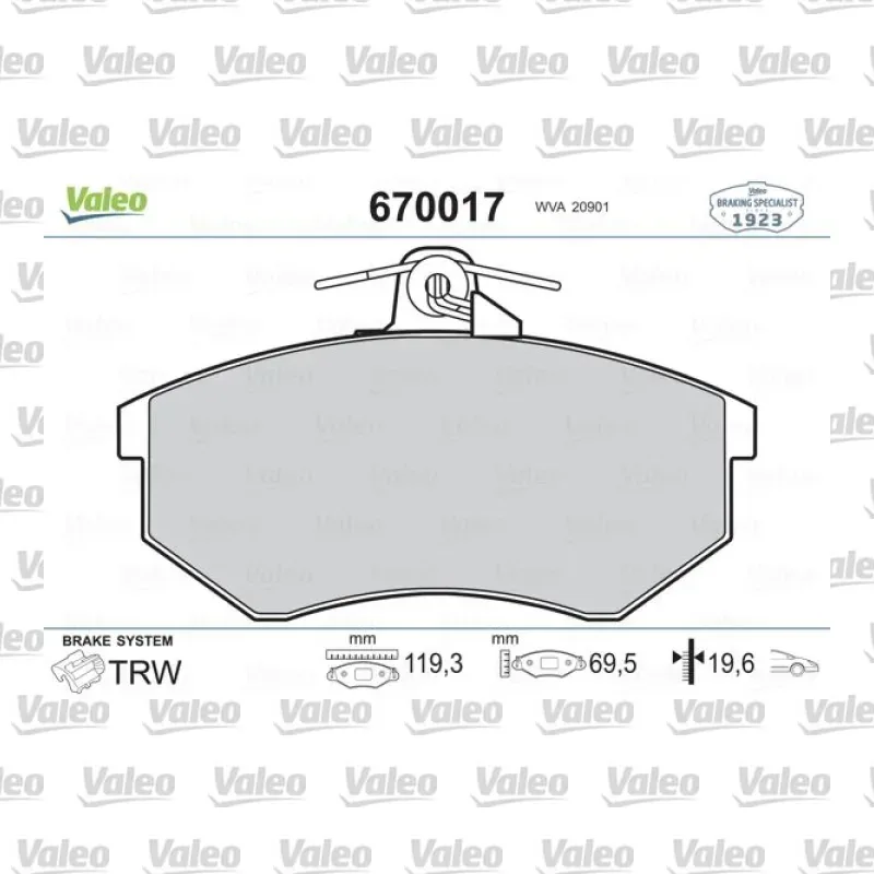 Fren Disk Balata Ön VALEO 670017 – Volkswagen / Audi