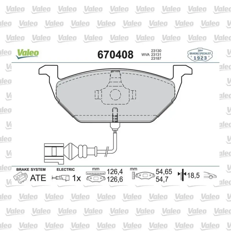 Fren Disk Balata Ön VALEO 670408
