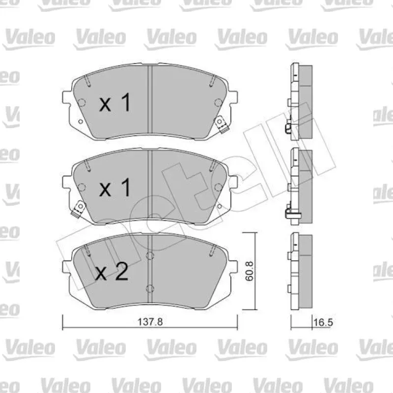 Fren Disk Balata Ön VALEO 671989 – Hyundai / Kia