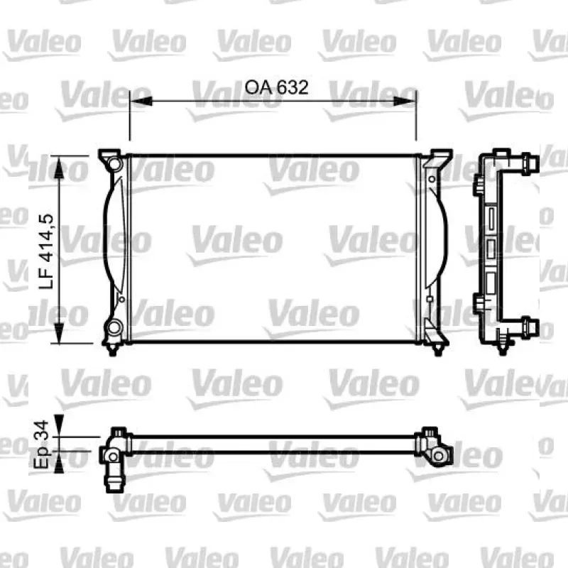 Su Radyatörü VALEO 732963 – Audi A4 / A6