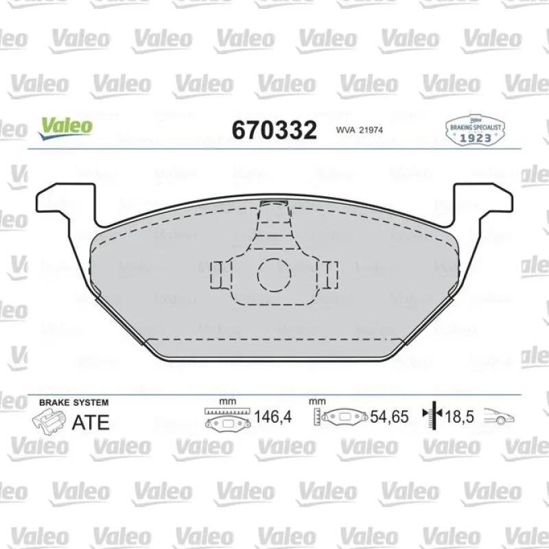 Fren Disk Balata Ön VALEO 670332
