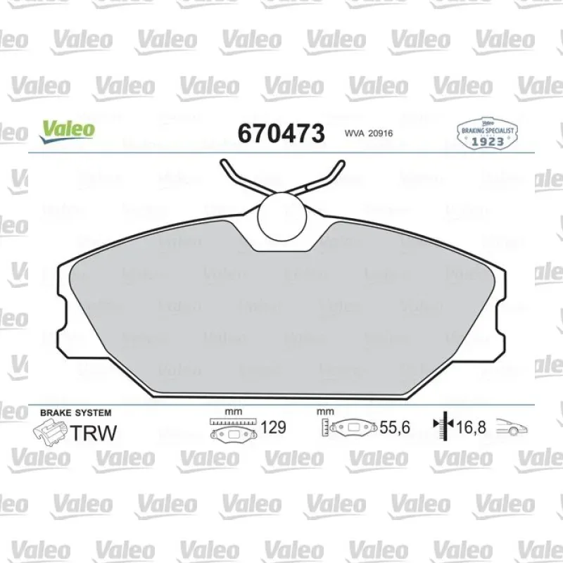 Fren Disk Balata Ön VALEO 670473 – Renault Clio