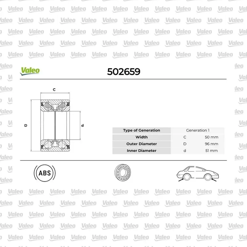 Teker Rulmanı Arka Sağ veya Sol VALEO 502659 – Audi Q7