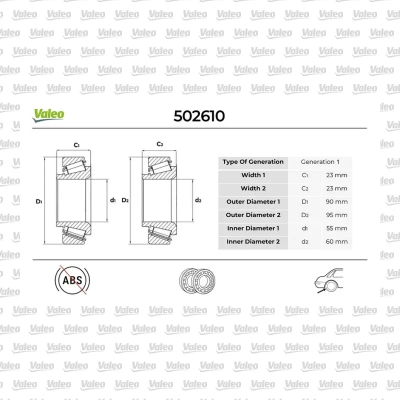 Teker Rulmanı Arka Sağ veya Sol VALEO 502610 – Mercedes-Benz Sprinter