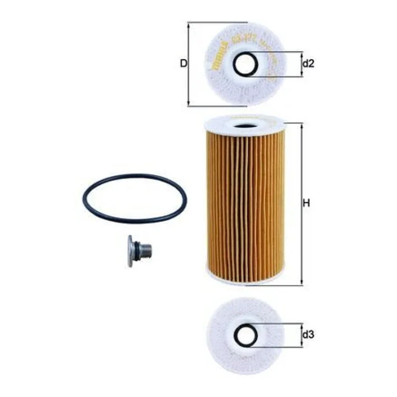 Yağ Filtresi MAHLE OX 377D – HYUNDAI / KIA