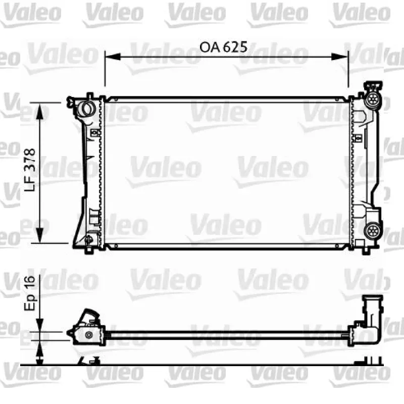 Su Radyatörü VALEO 734712 – Toyota Avensis 2.0 VVT-i / 2.4 VVT-i