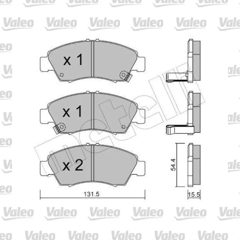 Fren Disk Balata Ön VALEO 671441 – Honda Civic / Jazz