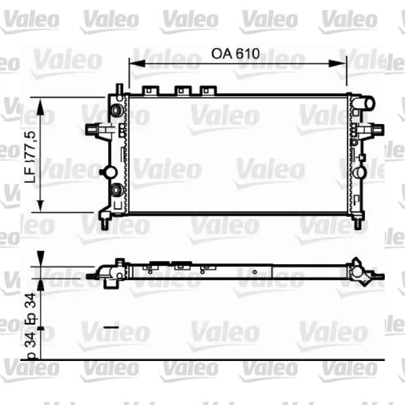 Su Radyatörü VALEO 732548 – Opel Astra