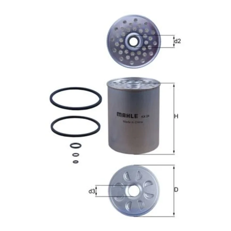 Jeep Cherokee 2.1 Mazot Filtresi – MAHLE KX 24D