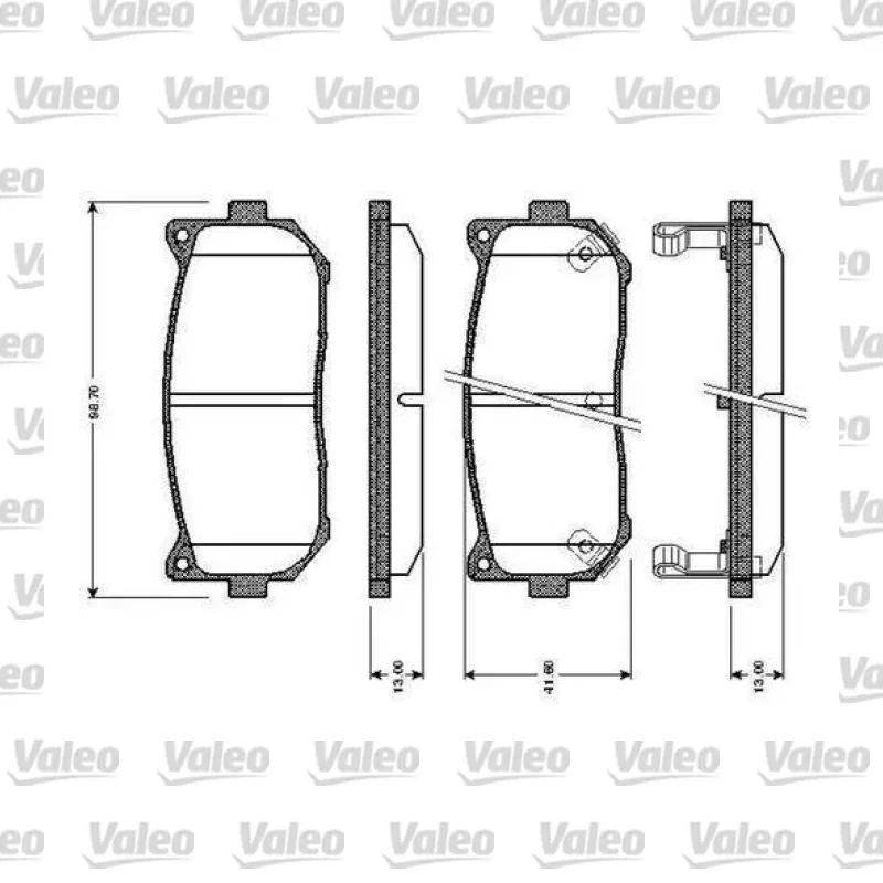 Kia Cerato 1.8 Arka Fren Balatası – VALEO 670841