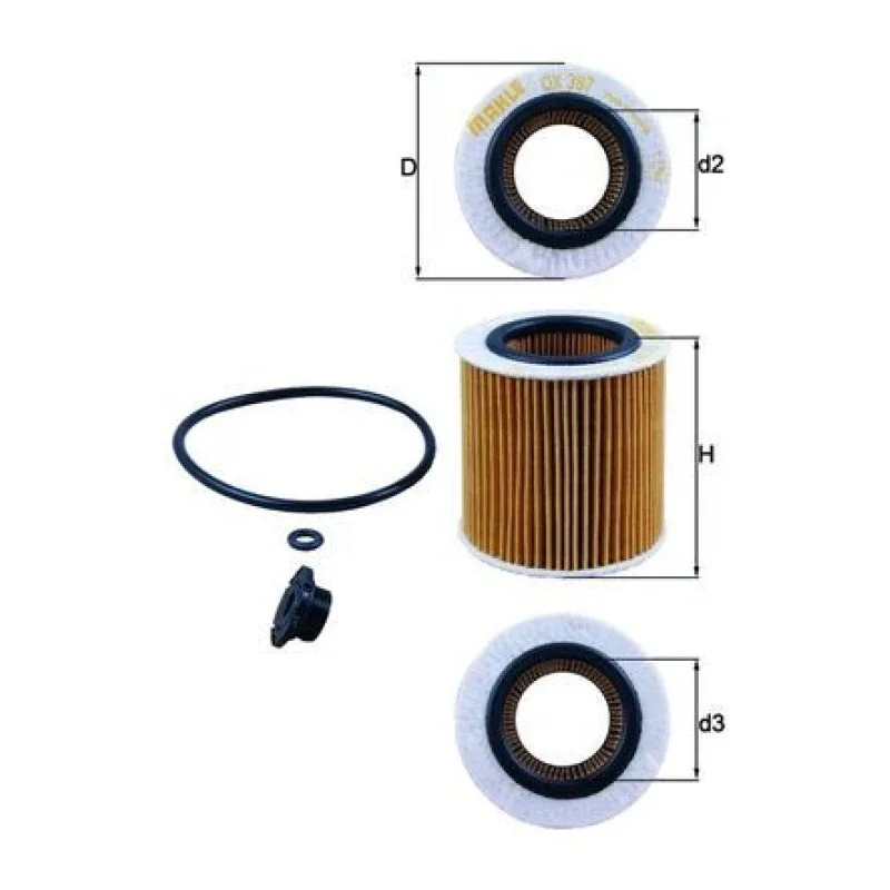 Yağ Filtresi MAHLE OX 387D1 – BMW 320I / 323I / 325I