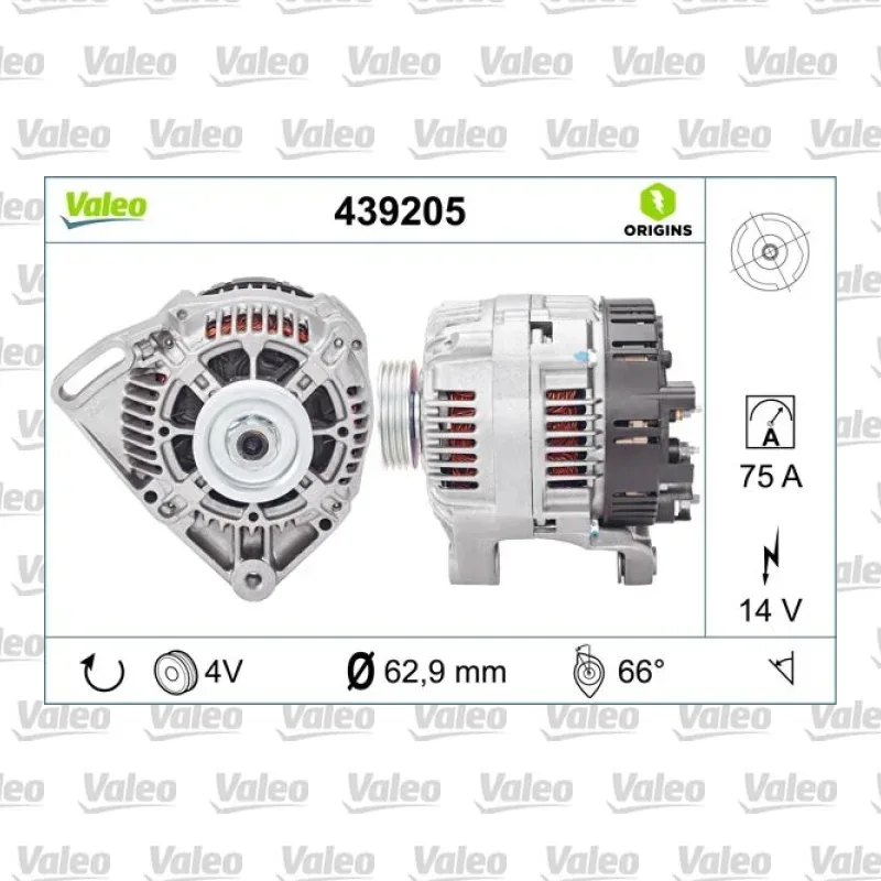 Alternatör VALEO 439205 – Renault Clio / Kangoo