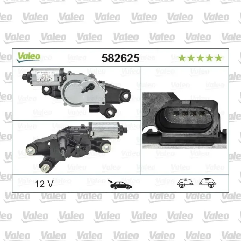 Silecek Mekanizma Motoru Arka VALEO 582625 – Volkswagen Scirocco