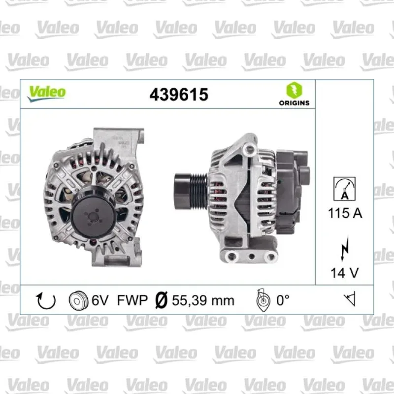 Alternatör VALEO 439615 – Opel / Fiat