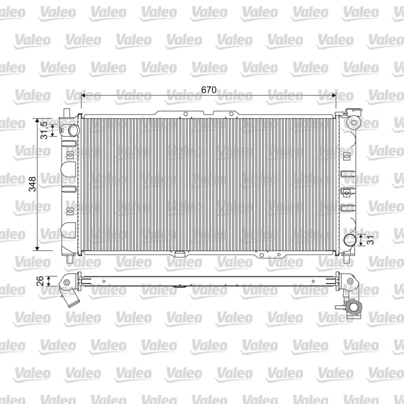 Su Radyatörü VALEO 701350 – Mazda 323 1.8 16V / 2.0 24V