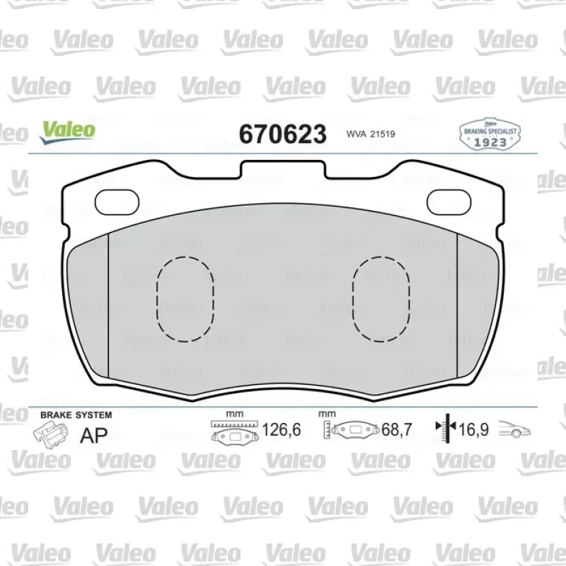 Fren Disk Balata Ön VALEO 670623 – Land Rover Defender
