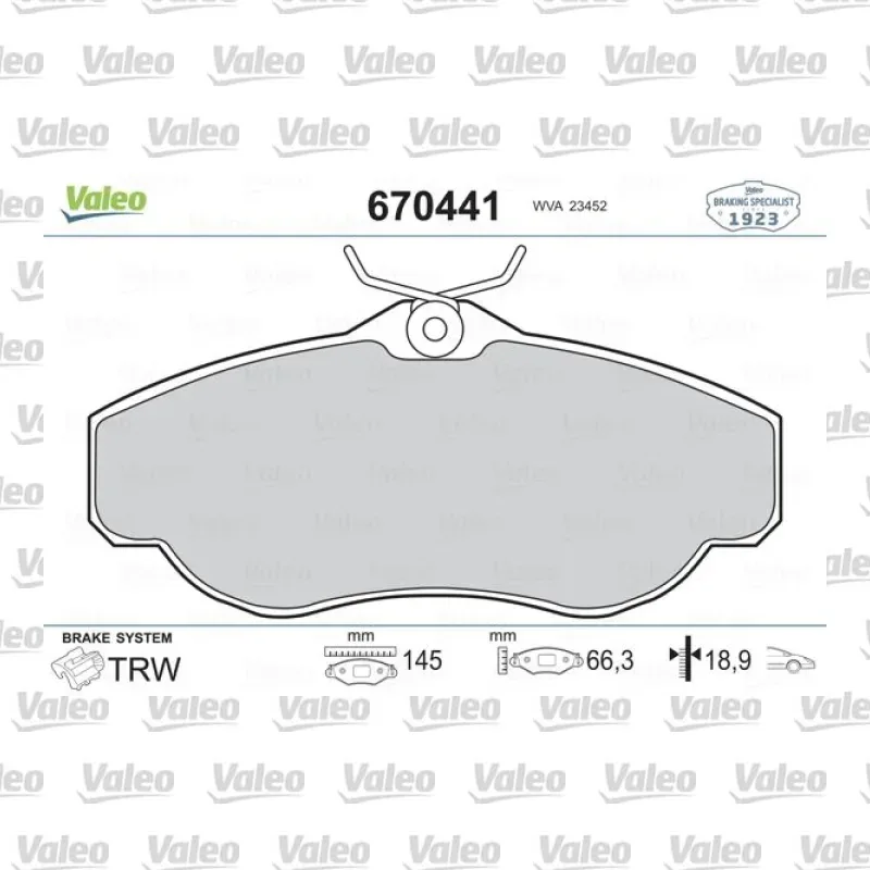 Fren Disk Balata Ön VALEO 670441 – Land Rover Range Rover / Discovery