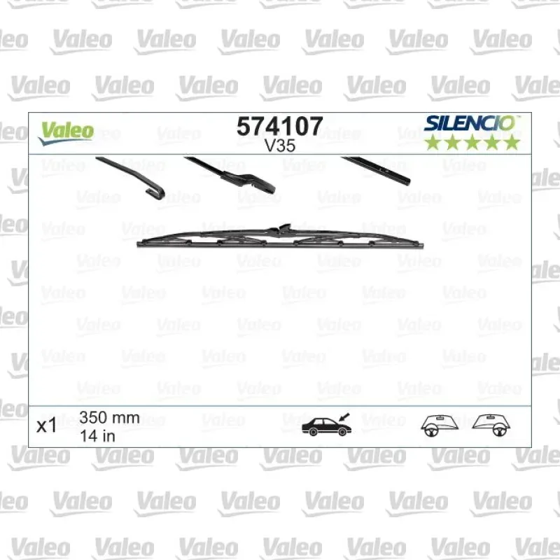Silecek Süpürgesi Arka 350 mm - 14 inç VALEO 574107