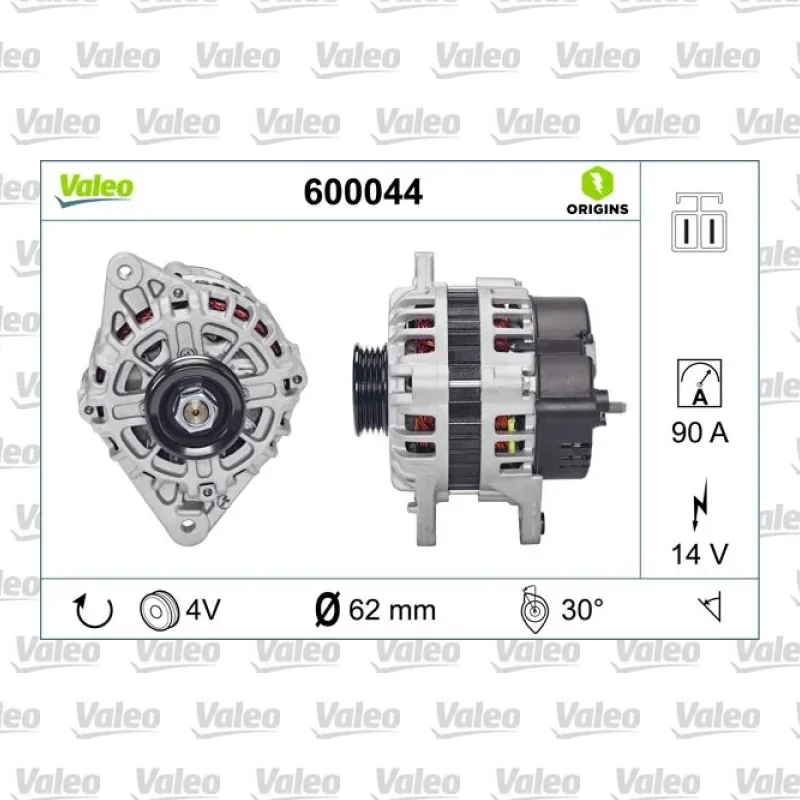 Alternatör VALEO 600044 – Hyundai / Kia