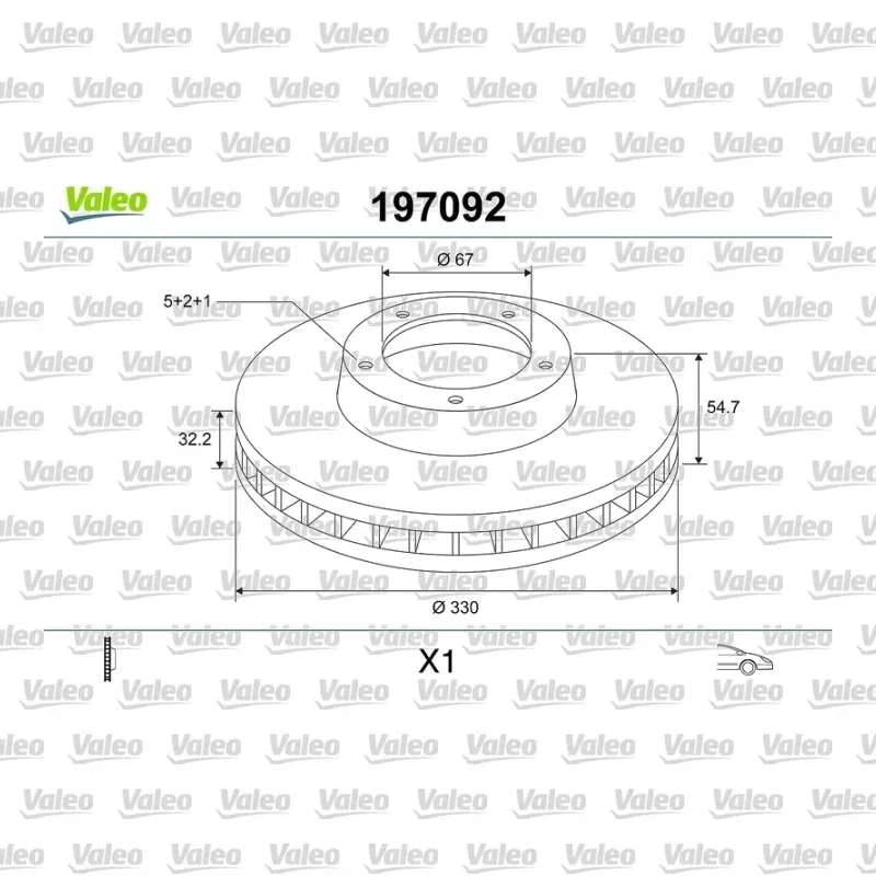 Fren Disk Ayna Ön Sağ ve Sol VALEO 197092 – Mercedes-Benz ML 350