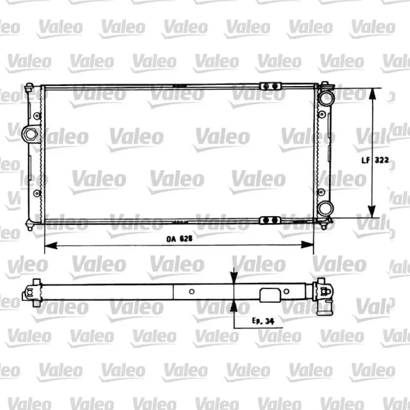 Su Radyatörü VALEO 731266 – Volkswagen / Seat