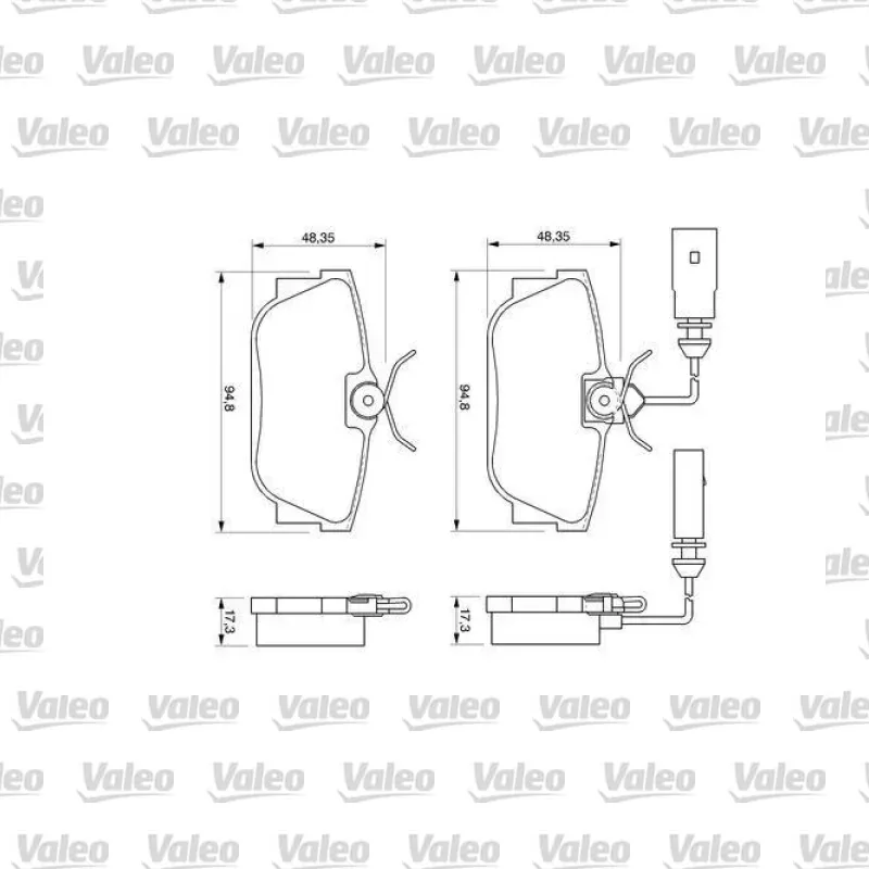 Volkswagen Transporter 2.8 Arka Fren Balatası – VALEO 670482