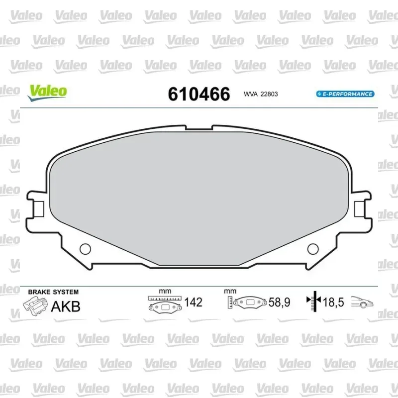 Fren Disk Balata Ön VALEO 610466 – Renault Scenic / Captur