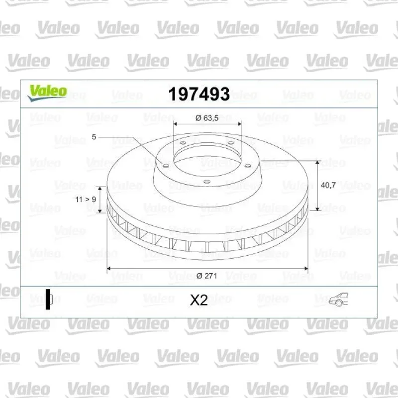 Fren Disk Ayna Arka Sağ ve Sol VALEO 197493 – Ford Focus