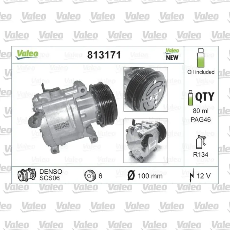 Klima Kompresörü VALEO 813171 – Toyota Corolla